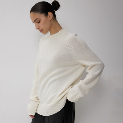 Jersey de punto para mujer de cuello redondo - Eveline