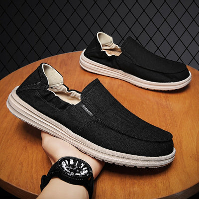 Mocasines para hombre de lona transpirable con estilo slip on - Bruno