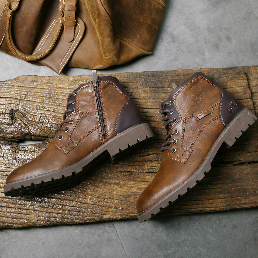 Botas de cuero para hombre con suela antideslizante - Jason