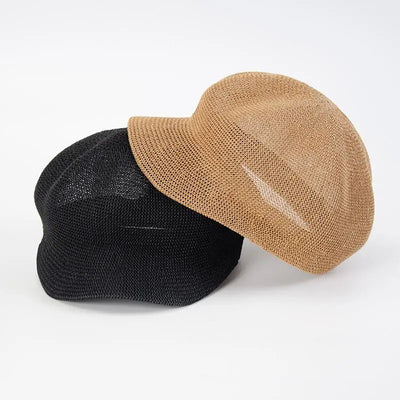 Sombrero de sol con boina octogonal para mujer