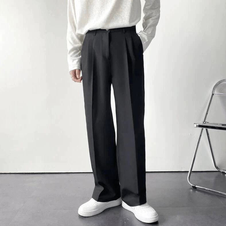 Pantalon hombre recto pinzado estilo elegante - Marcelo