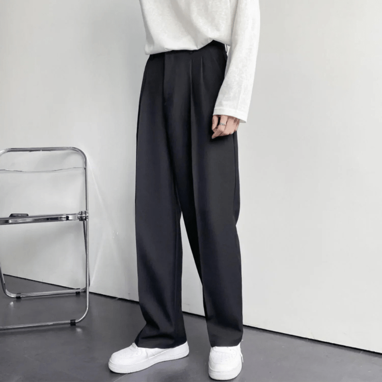 Pantalon hombre recto pinzado estilo elegante - Marcelo