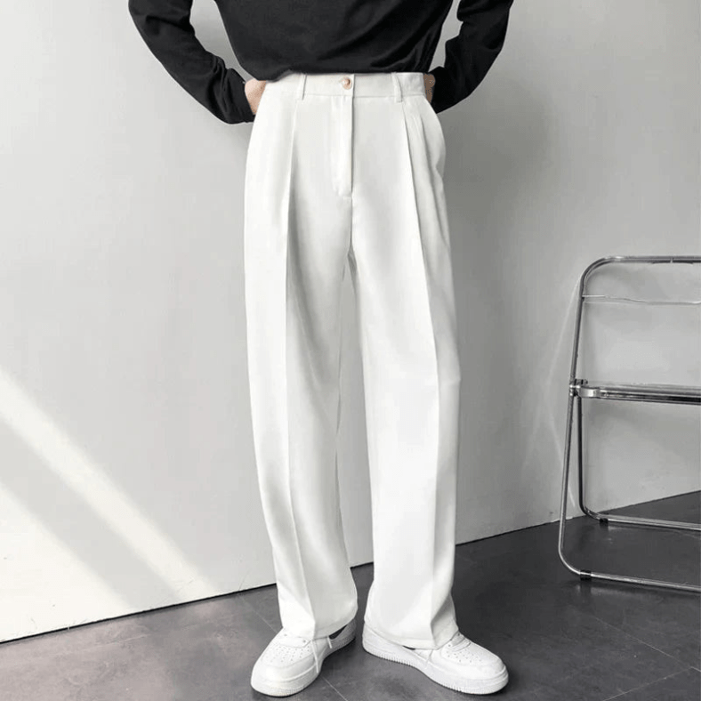 Pantalon hombre recto pinzado estilo elegante - Marcelo