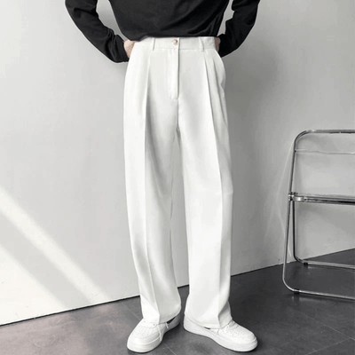 Pantalon hombre recto pinzado estilo elegante - Marcelo