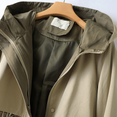 Abrigo mujer trench largo con capucha ajustable - Isolde