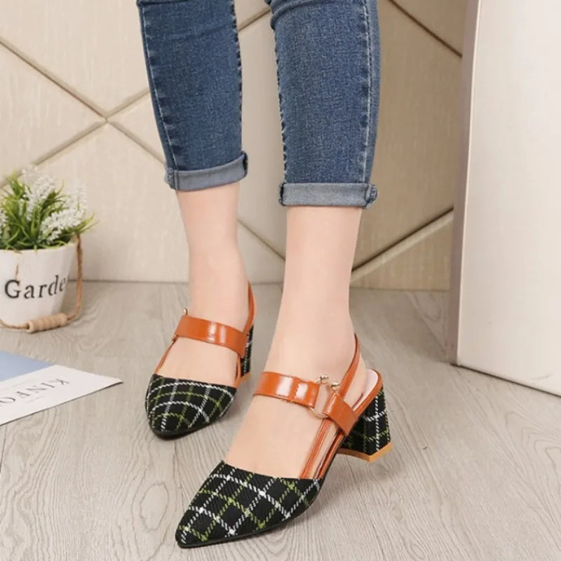 Zapato de tacón medio Slingback - Regina