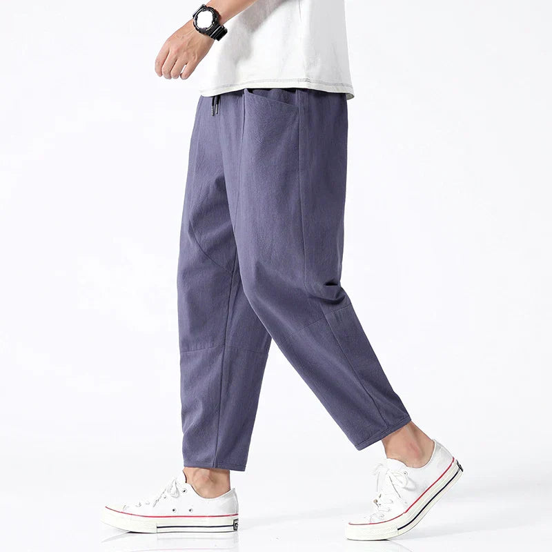 Pantalones de lino de alta calidad para hombre en varios colores