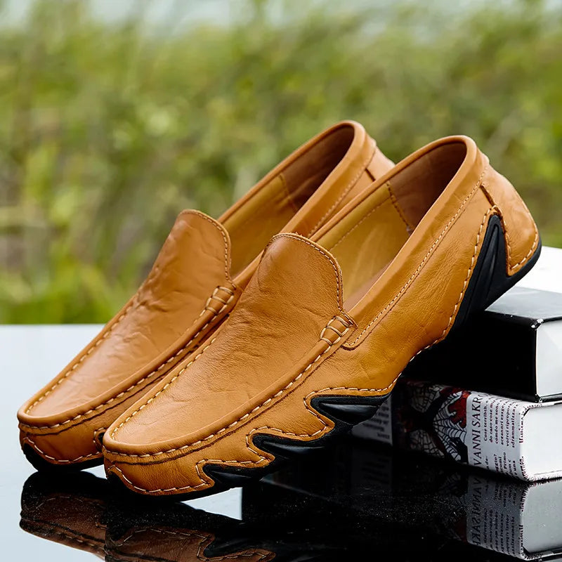 Mocasines de piel de alta calidad para hombre