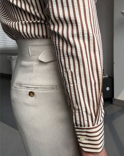 Camisa de hombre de corte italiano a rayas - Savino