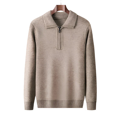 Jersey de punto con media cremallera para hombre - Lauro