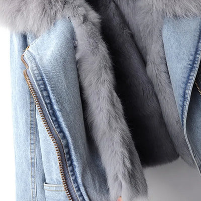 Chaqueta vaquera para mujer con ribete - Serene