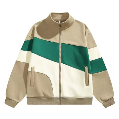 Chaqueta deportiva vegana con cremallera y bloques de color - Ardan