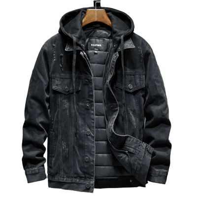 Chaqueta vaquera para hombre con capucha moderna - Elrick
