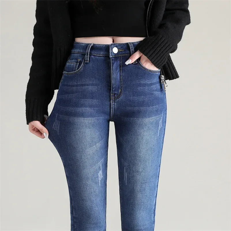 Pantalón para mujer efecto denim térmico - Davianne