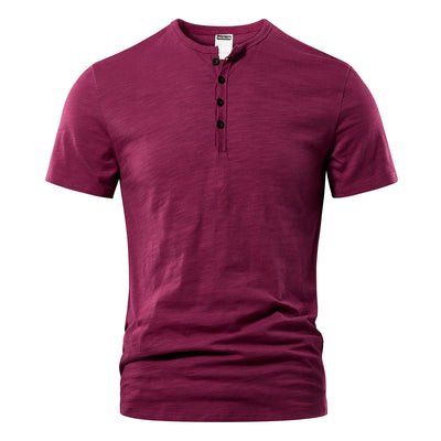 Camiseta Henley para hombre - Casual y clásica