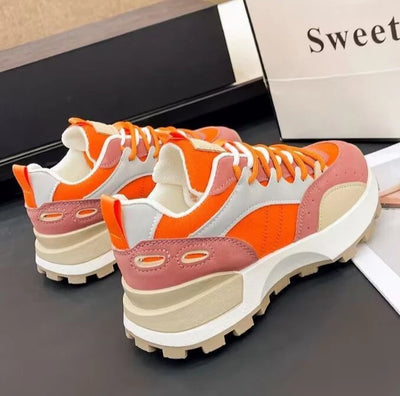 Debby - Elegantes zapatillas de mujer con diseño de bloques de color y gran comodidad de uso