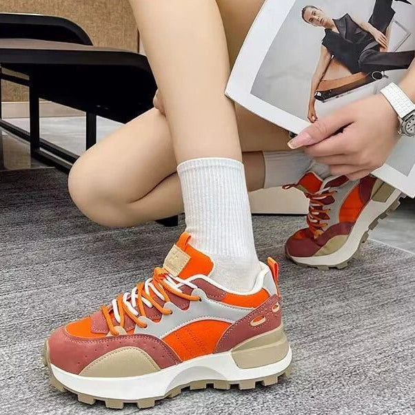 Debby - Elegantes zapatillas de mujer con diseño de bloques de color y gran comodidad de uso