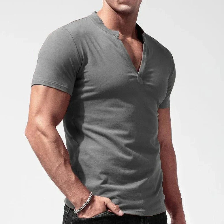 Recon - Camiseta Henley de Algodón