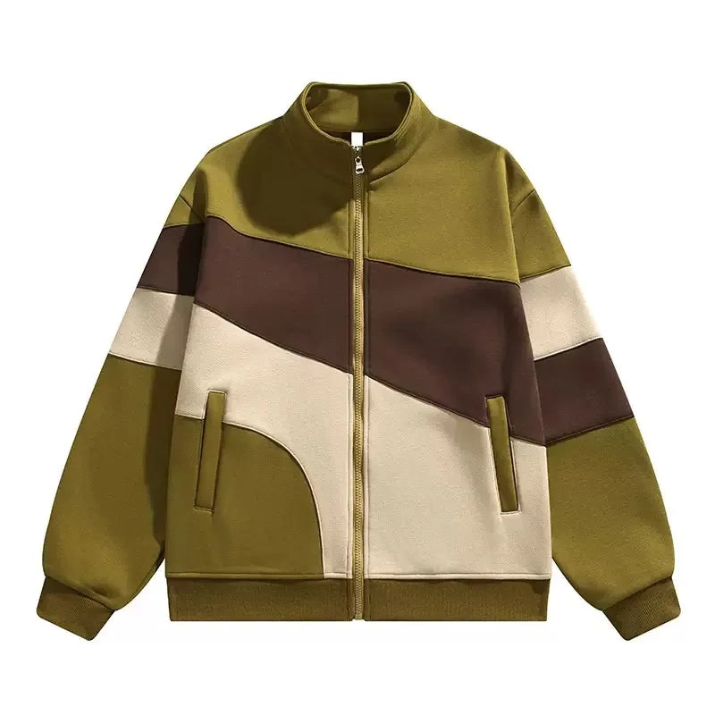 Chaqueta deportiva vegana con cremallera y bloques de color - Ardan