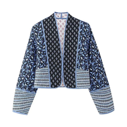 Elowen - Chaqueta vintage patchwork floral de mujer