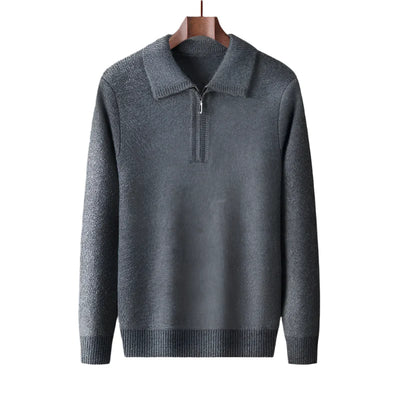 Jersey de punto con media cremallera para hombre - Lauro