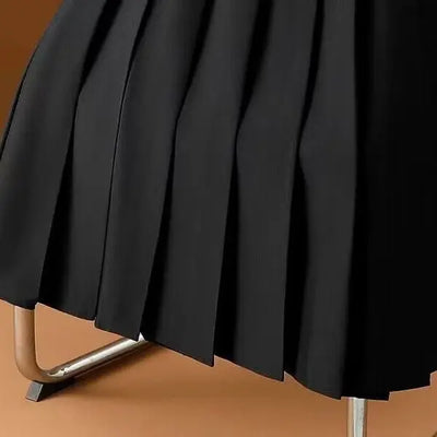 Falda midi plisada con cinturón para mujer - elegante y versátil