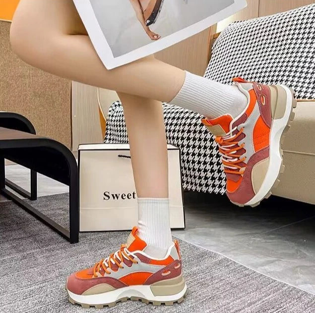 Debby - Elegantes zapatillas de mujer con diseño de bloques de color y gran comodidad de uso