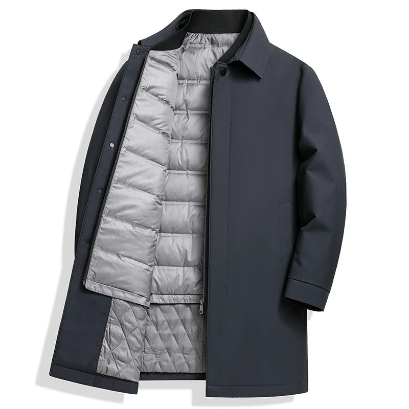 Abrigo acolchado impermeable vegano con cierre oculto - Soren