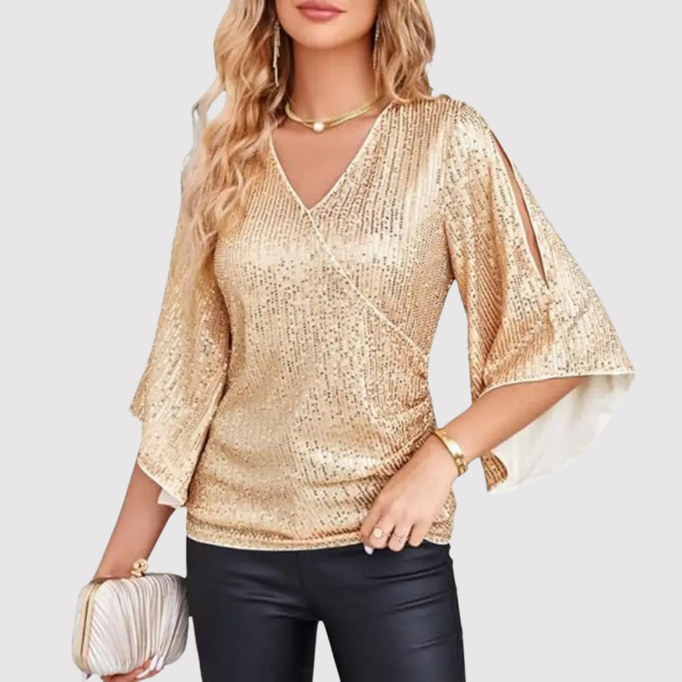 Sunny - Elegante y cómodo top de lentejuelas para mujer