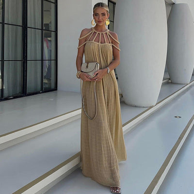 Elena - Sexy maxi vestido sin espalda para mujer