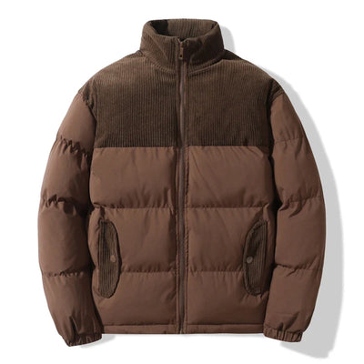 Chaqueta unisex acolchada con detalles de pana - Aiden