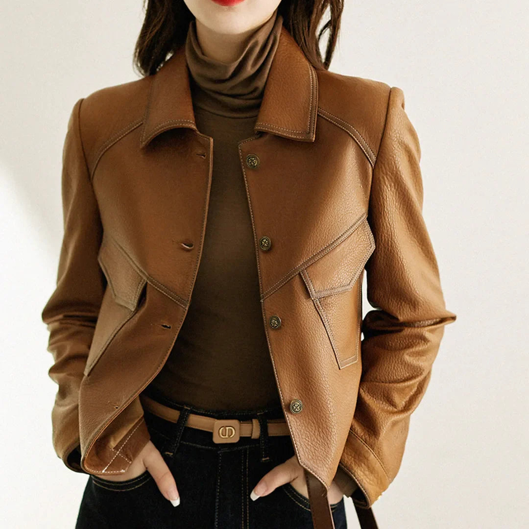 Chaqueta elegante de piel - Silvana