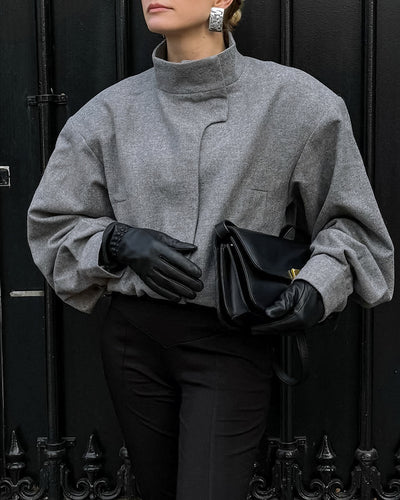 Chaqueta corta de mujer con cuello alto - Yasmin