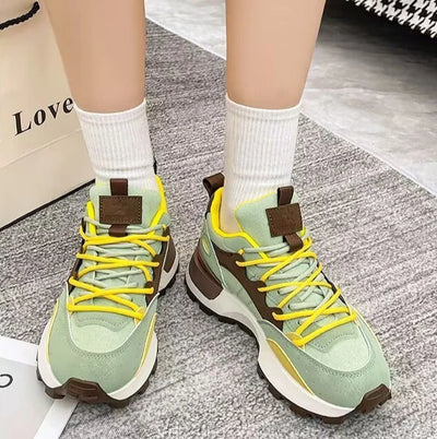 Debby - Elegantes zapatillas de mujer con diseño de bloques de color y gran comodidad de uso