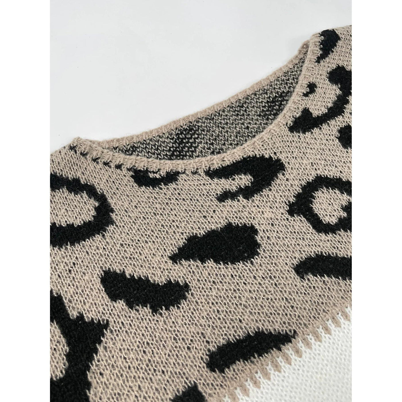 Leyna - Jersey de punto con estampado de leopardo