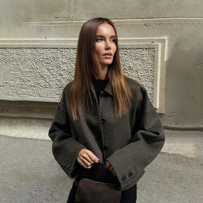 Chaqueta soft cuello alto - Irvène