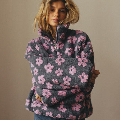 Sudadera polar para mujer con bolsillo amplio - Liora
