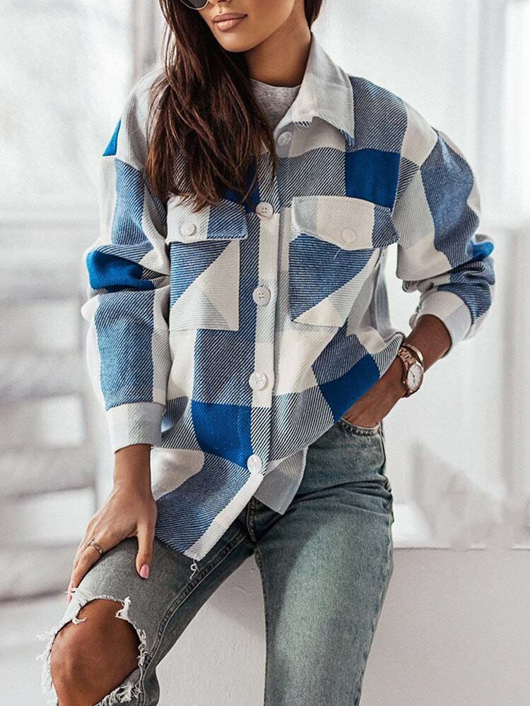 Odalis - Elegante blusa de cuadros