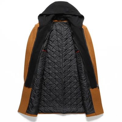 Abrigo largo con capucha desmontable para hombre - Alfred