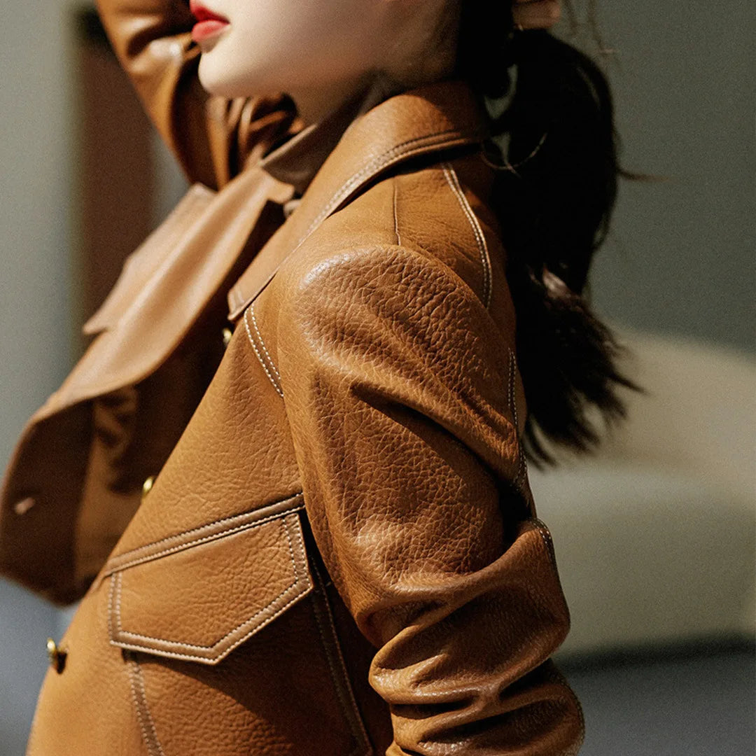 Chaqueta elegante de piel - Silvana