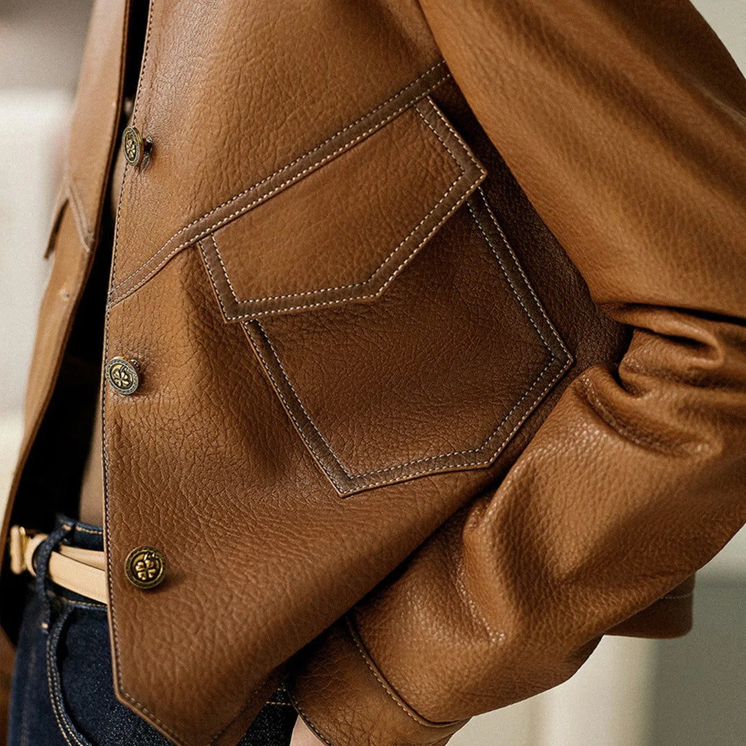 Chaqueta elegante de piel - Silvana