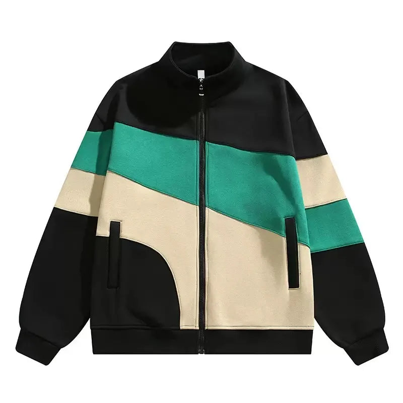 Chaqueta deportiva vegana con cremallera y bloques de color - Ardan