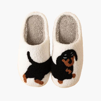 Soera - Pantuflas de perro salchicha
