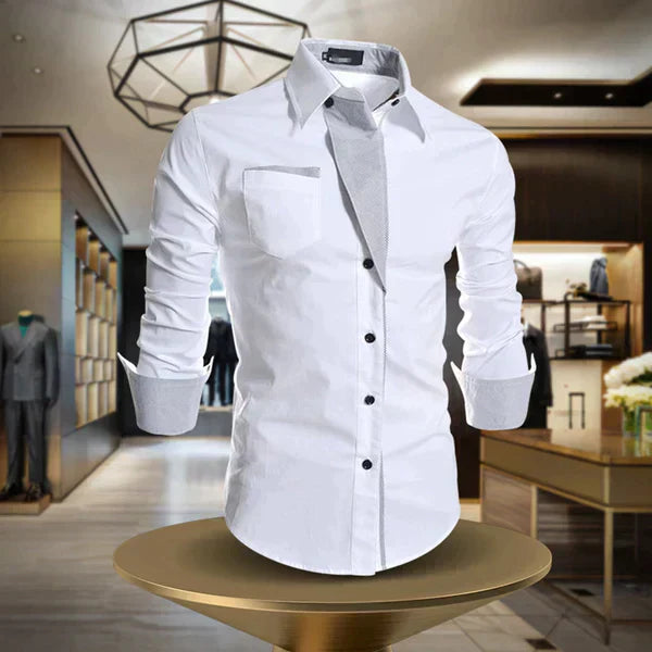 Elegante camisa de algodón para hombre