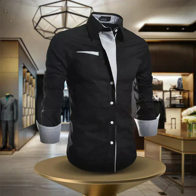 Elegante camisa de algodón para hombre