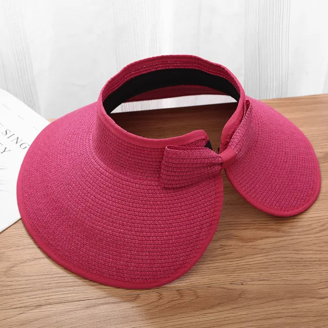 Sombrero de paja de verano para mujer plegable de moda