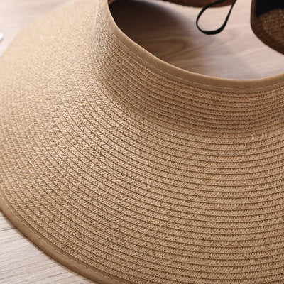 Sombrero de paja de verano para mujer plegable de moda