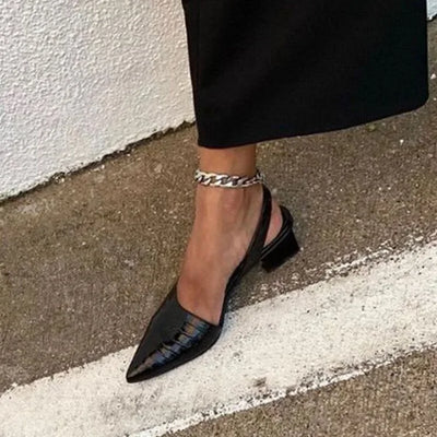 Zarrah - Zapatos de tacón para mujer con tacón en bloque y estampado de cocodrilo