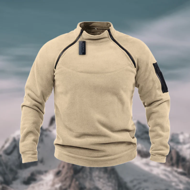 Jersey de hombre de forro polar cálido y cortaviento