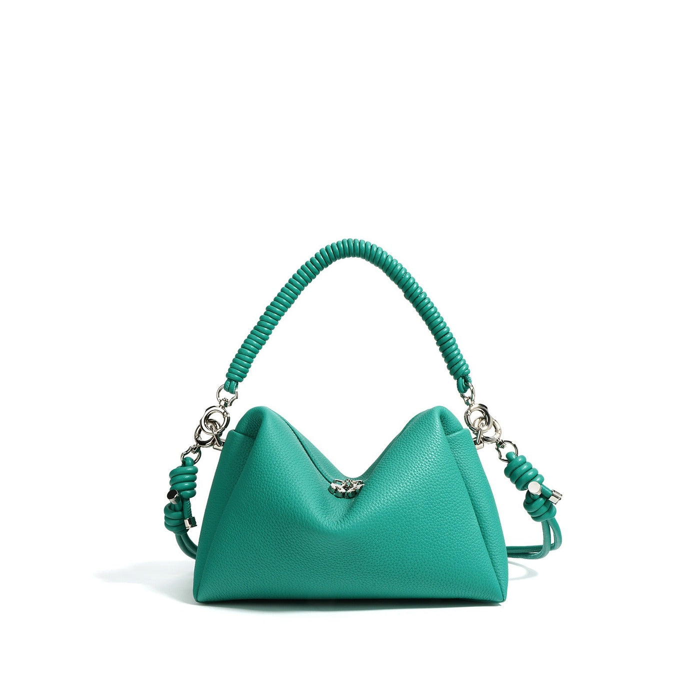 Bolso bandolera para mujer de piel auténtica asa trenzada diseño moderno - Mireya